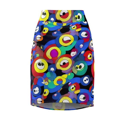 Neon Watchers on a Pencil Skirt