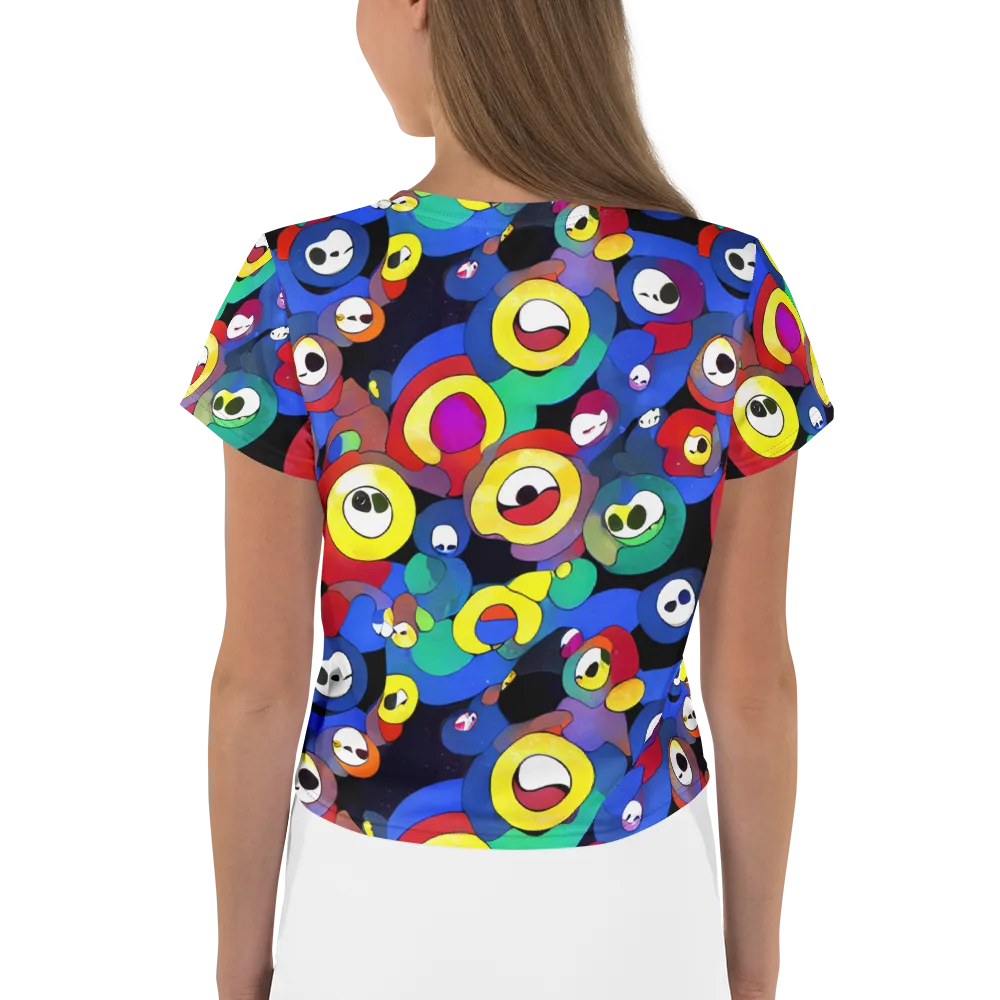 Neon Watchers on Crop Tee — Back