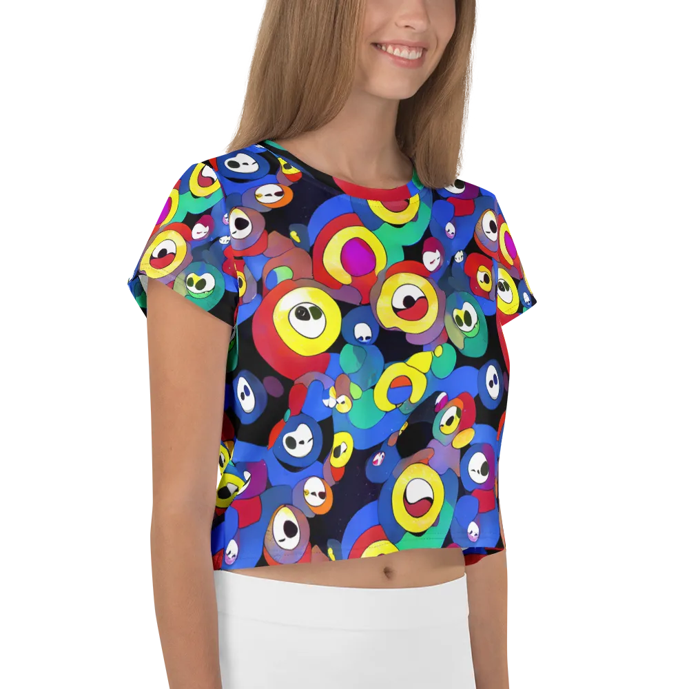 Neon Watchers on Crop Tee — Right