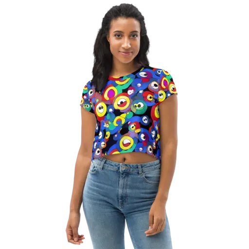 Neon Watchers on a Crop Tee