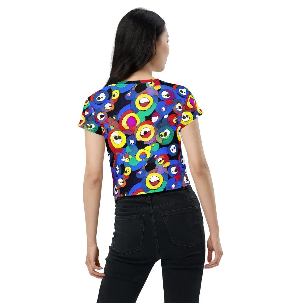 Neon Watchers on Crop Tee — Back