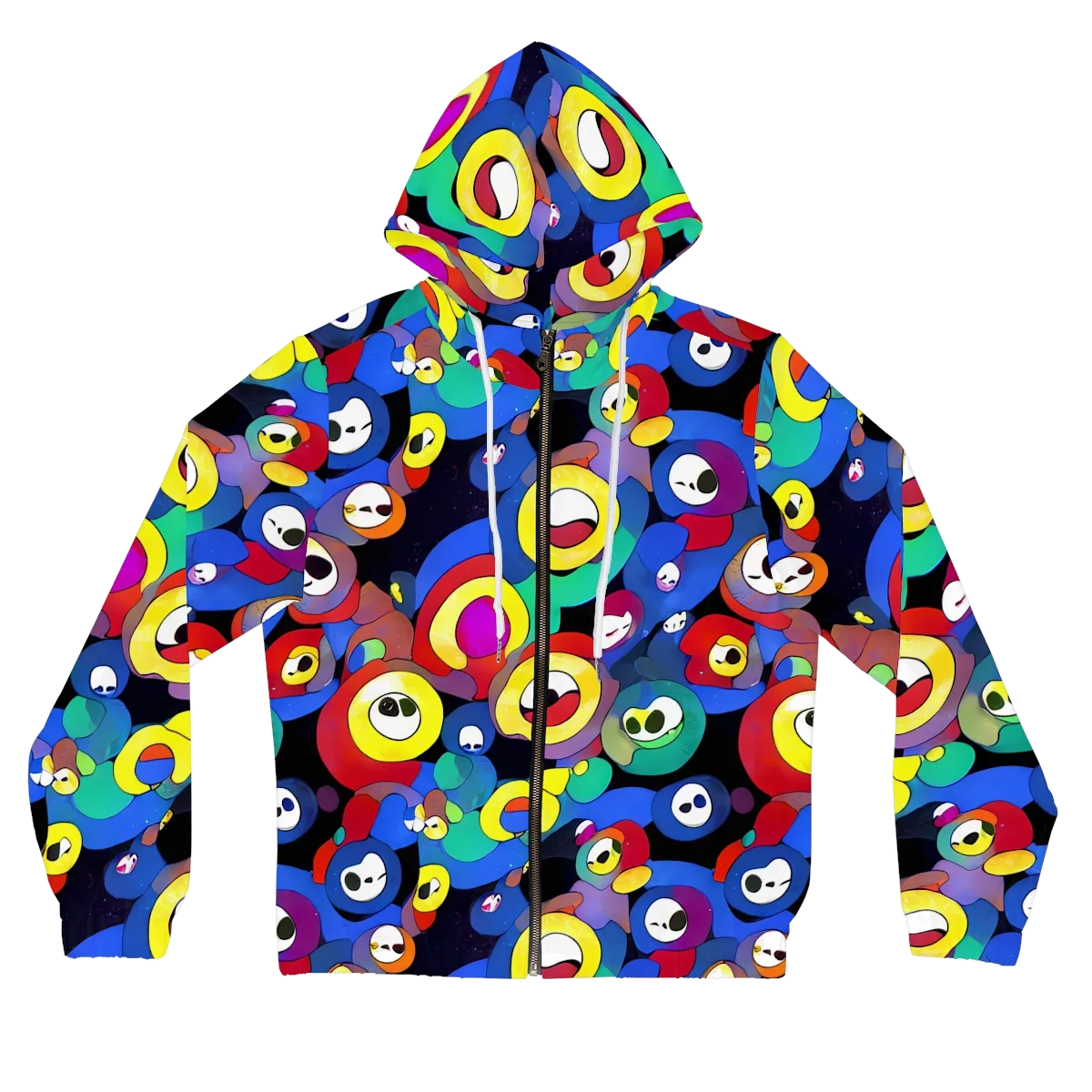 Neon Watchers on Women's Full-Zip Hoodie — Front