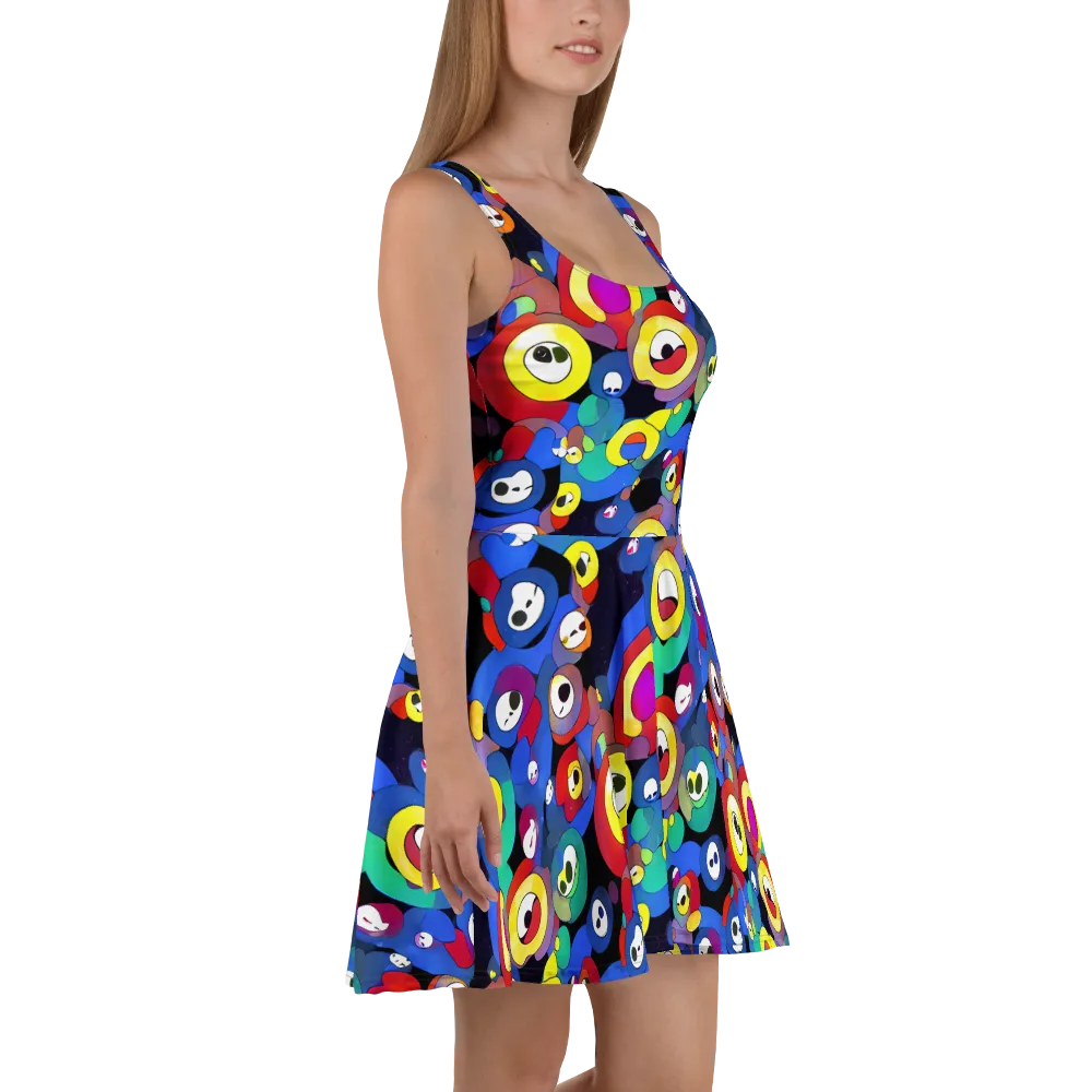 Neon Watchers on Skater Dress — Right