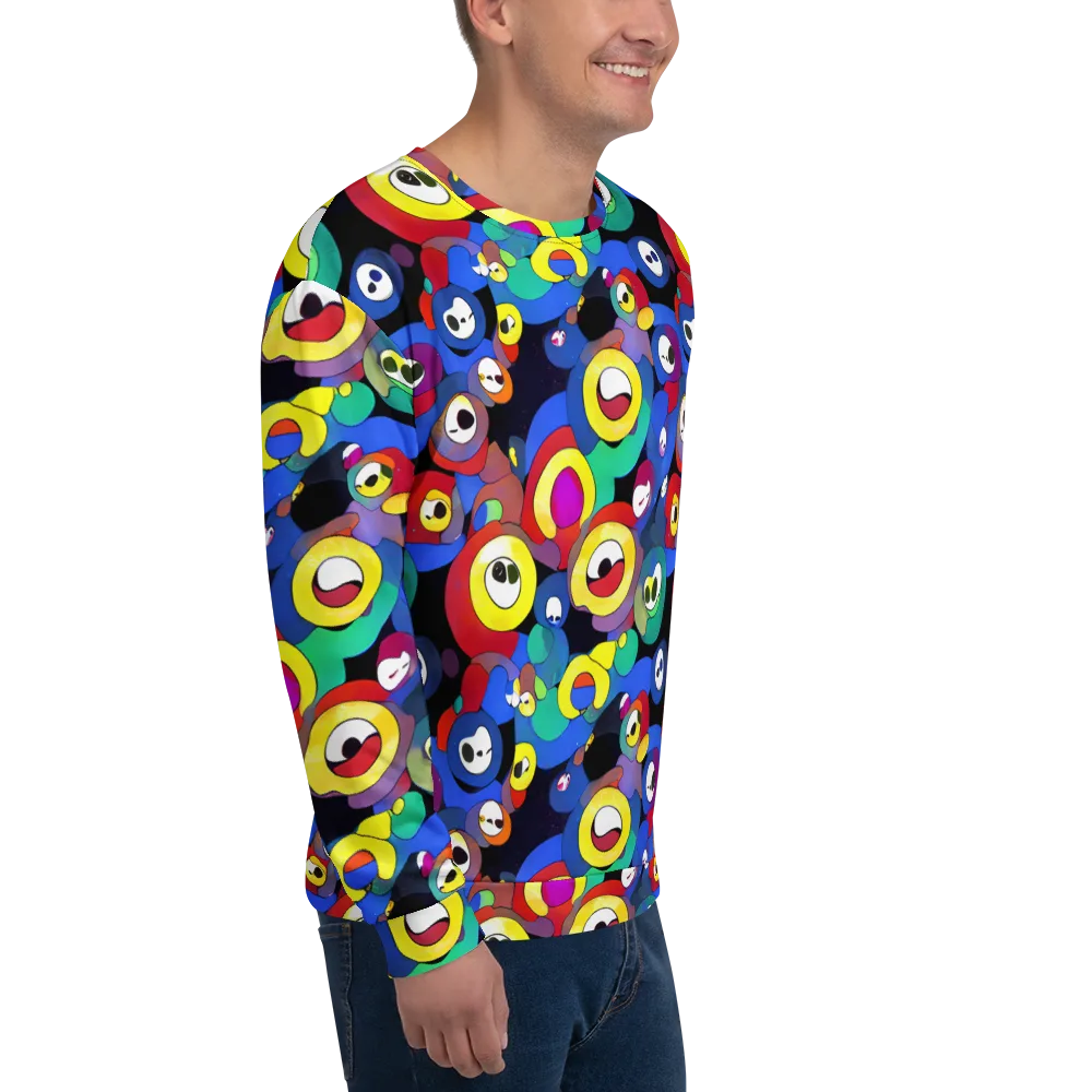 Neon Watchers on Sweatshirt — Right Front