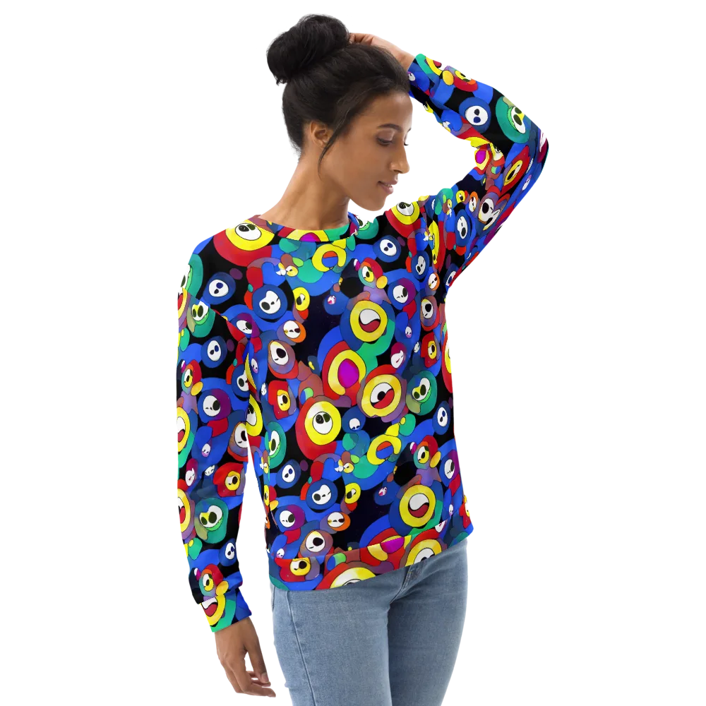 Neon Watchers on Sweatshirt — Right Front
