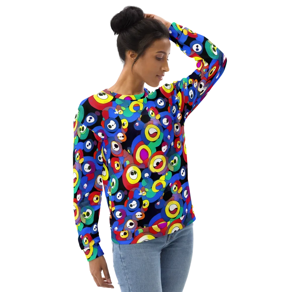 Neon Watchers on Sweatshirt — Right Front