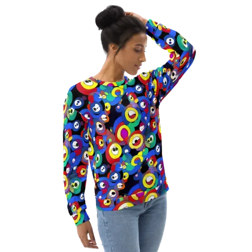 Neon Watchers on a Sweatshirt