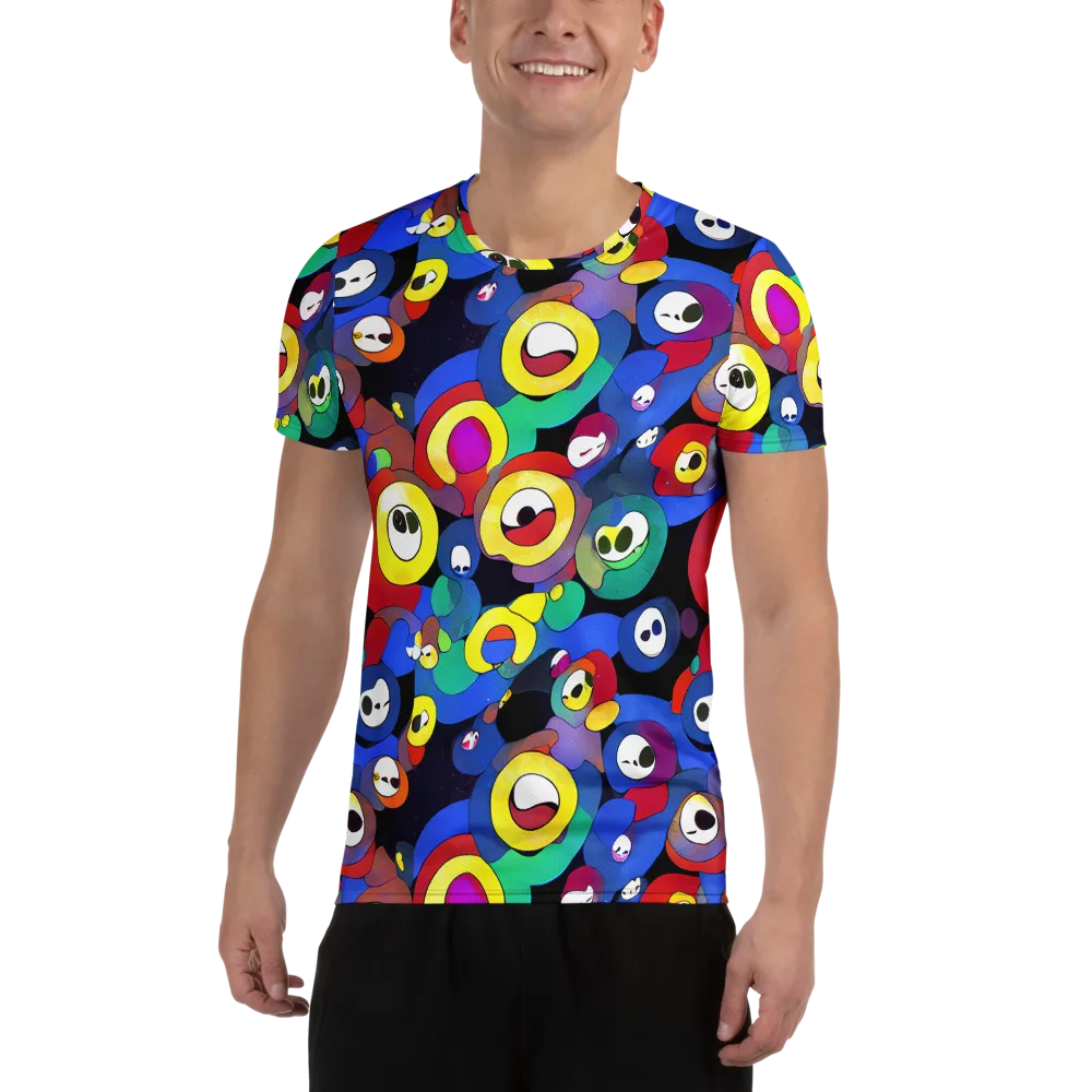 Neon Watchers on Men's Athletic T-Shirt — Front