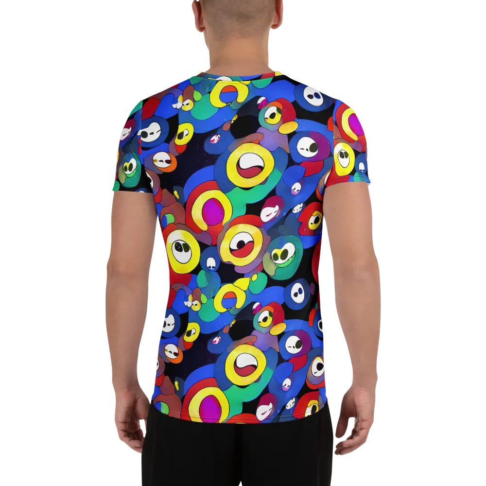 Neon Watchers on Men's Athletic T-Shirt — Back