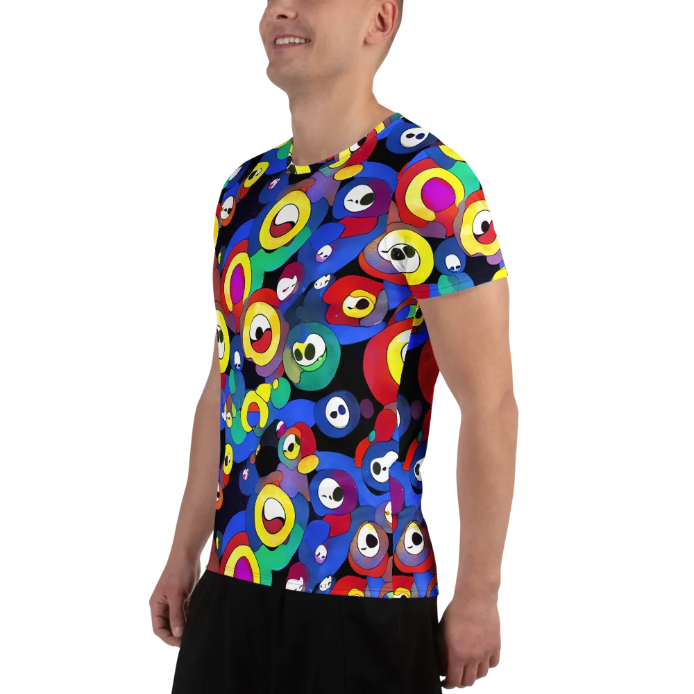 Neon Watchers on Men's Athletic T-Shirt — Left