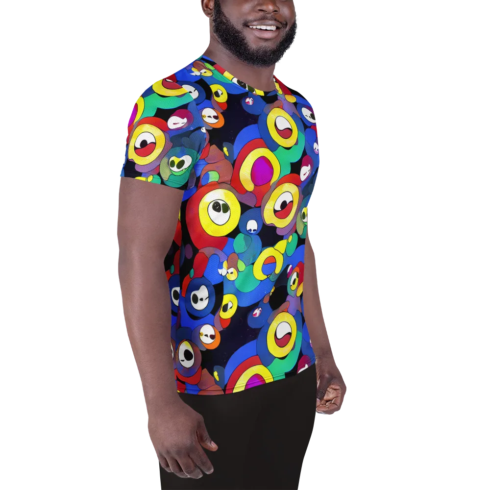 Neon Watchers on Men's Athletic T-Shirt — Right