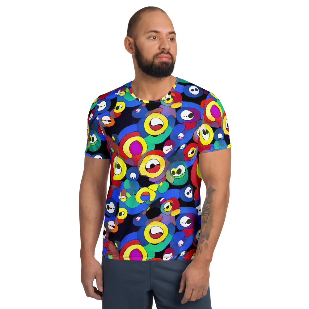 Neon Watchers on Men's Athletic T-Shirt — Front