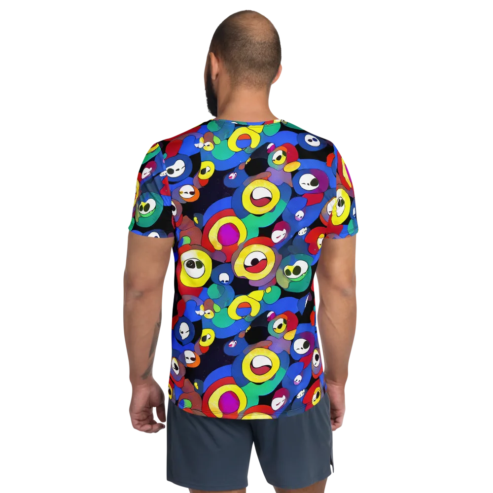 Neon Watchers on Men's Athletic T-Shirt — Back