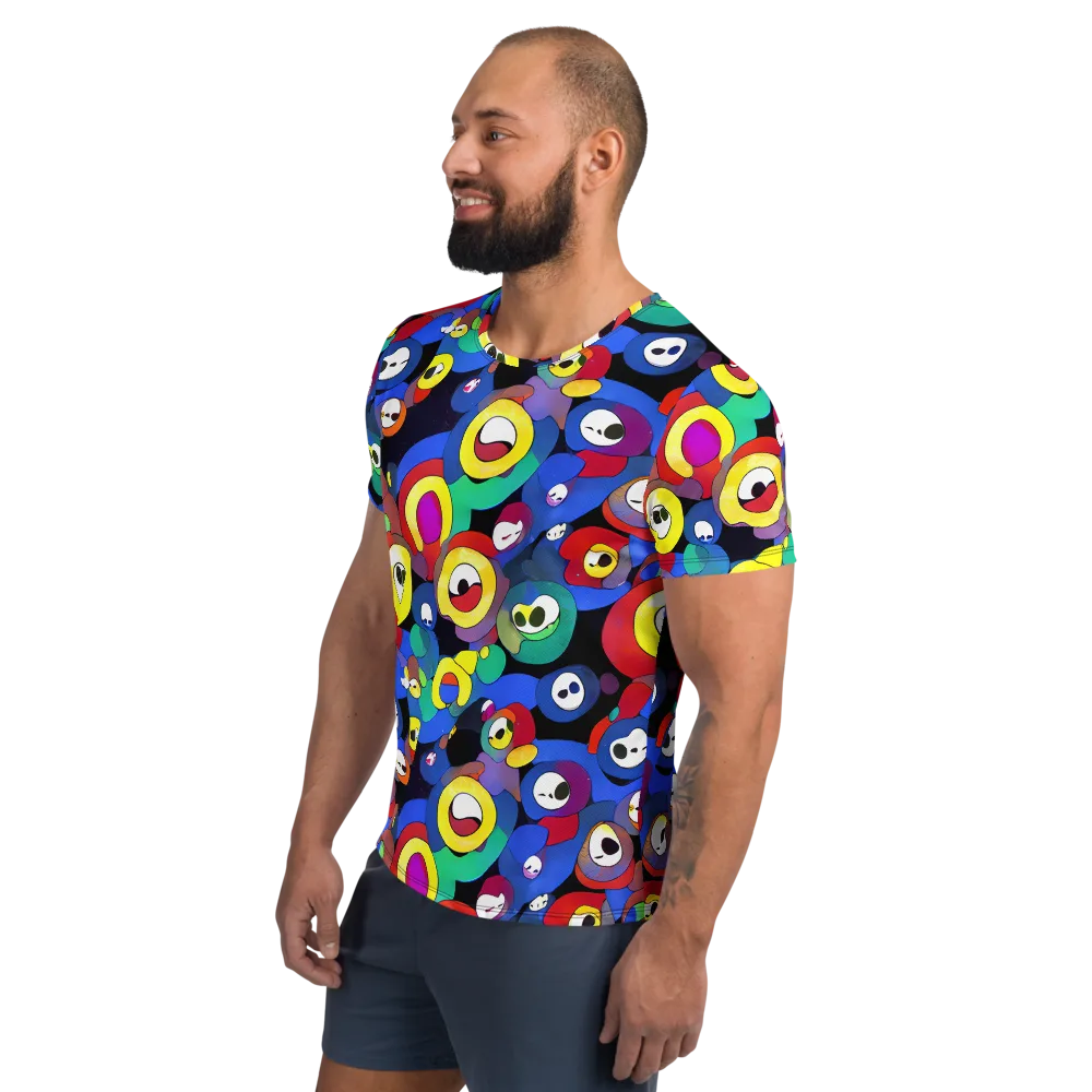Neon Watchers on Men's Athletic T-Shirt — Left