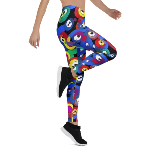 Neon Watchers on a Leggings
