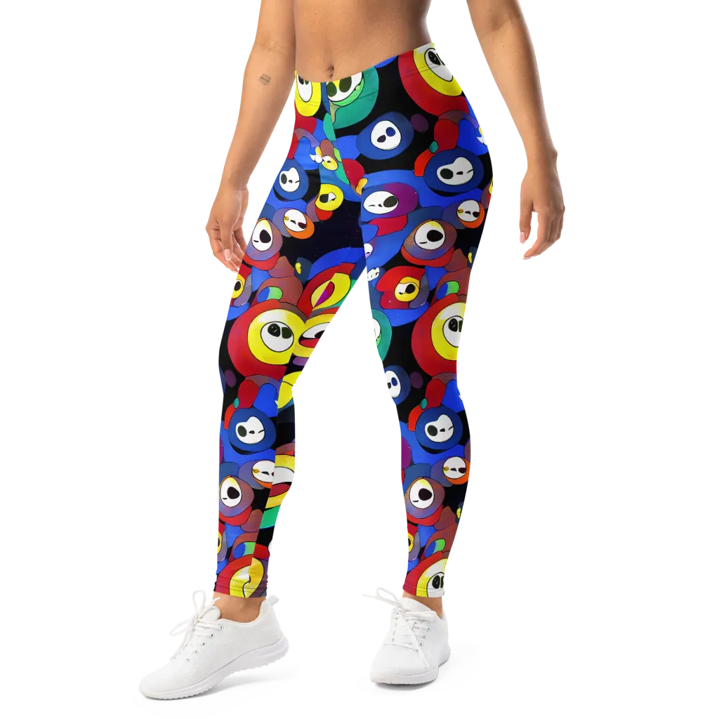Neon Watchers on Leggings — Left Front