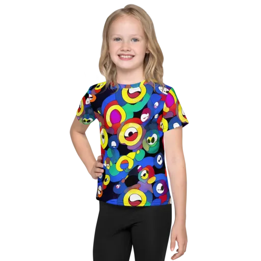 Neon Watchers on a Kids Crew Neck T-Shirt