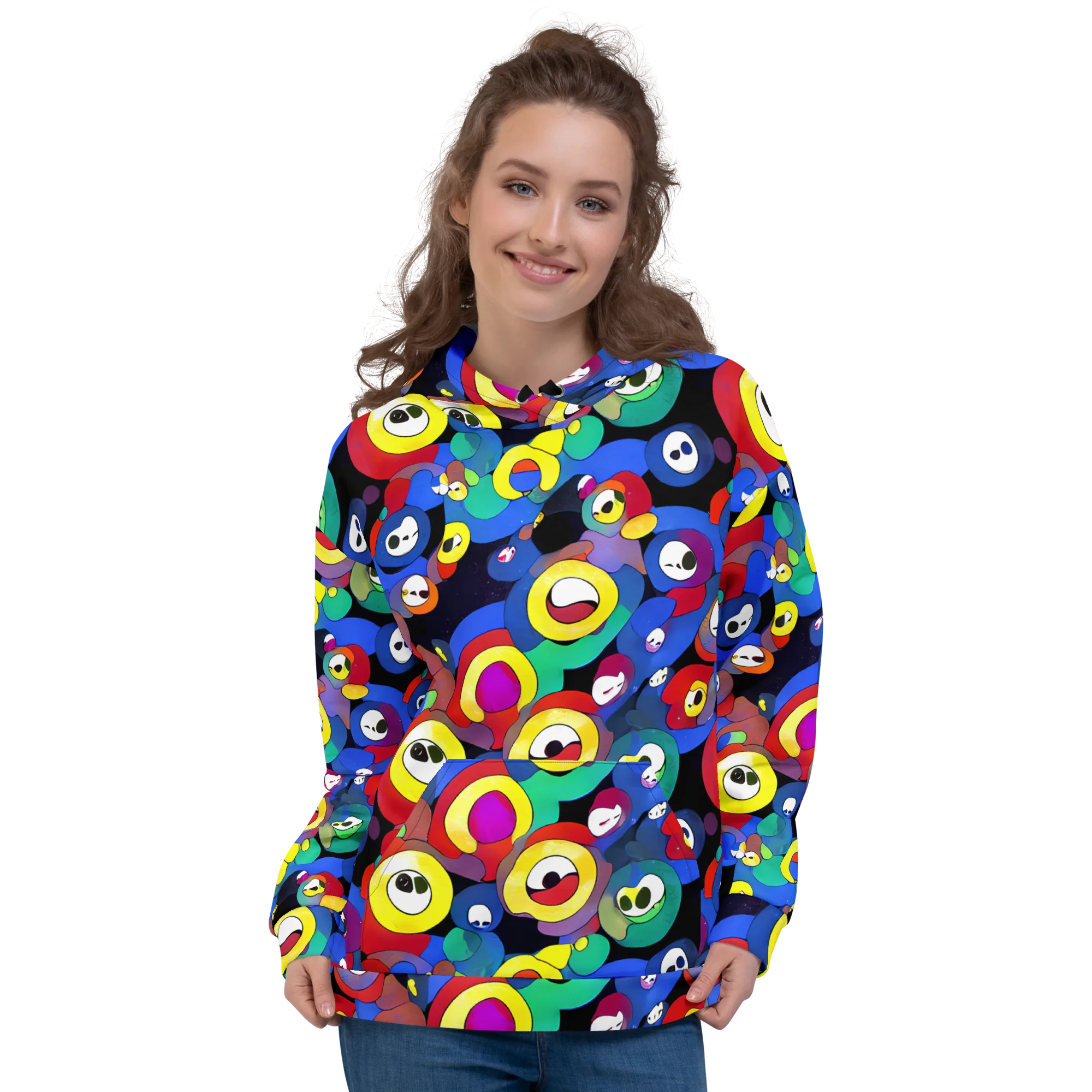 Neon Watchers on Hoodie — Front