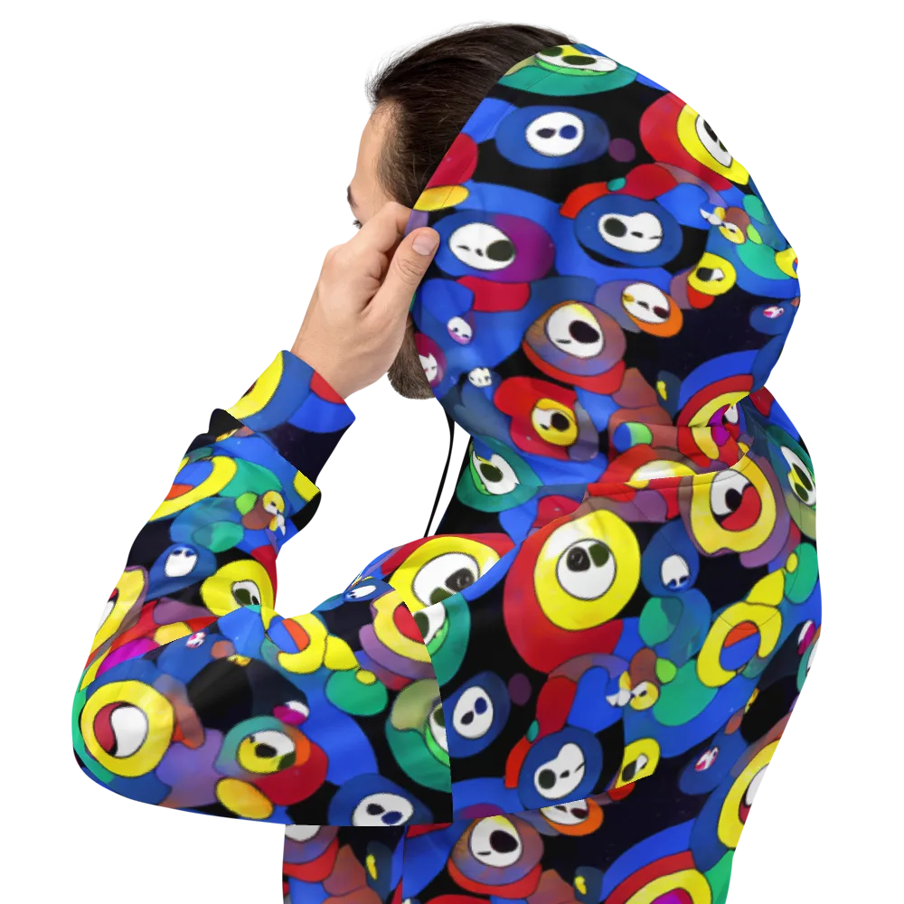 Neon Watchers on Hoodie — Back