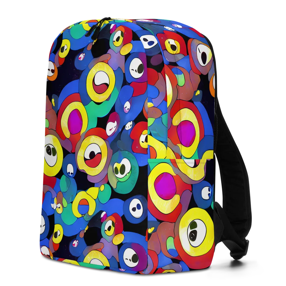 Neon Watchers on Minimalist Backpack — Left