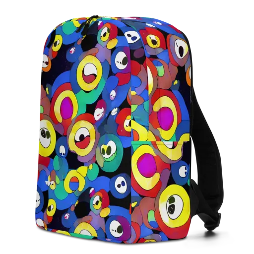Neon Watchers on a Minimalist Backpack