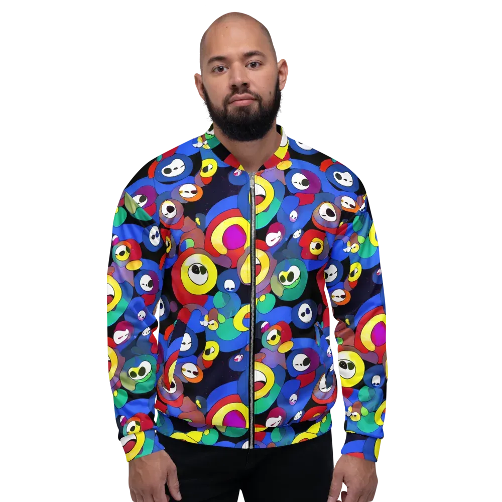 Neon Watchers on Bomber Jacket — Front