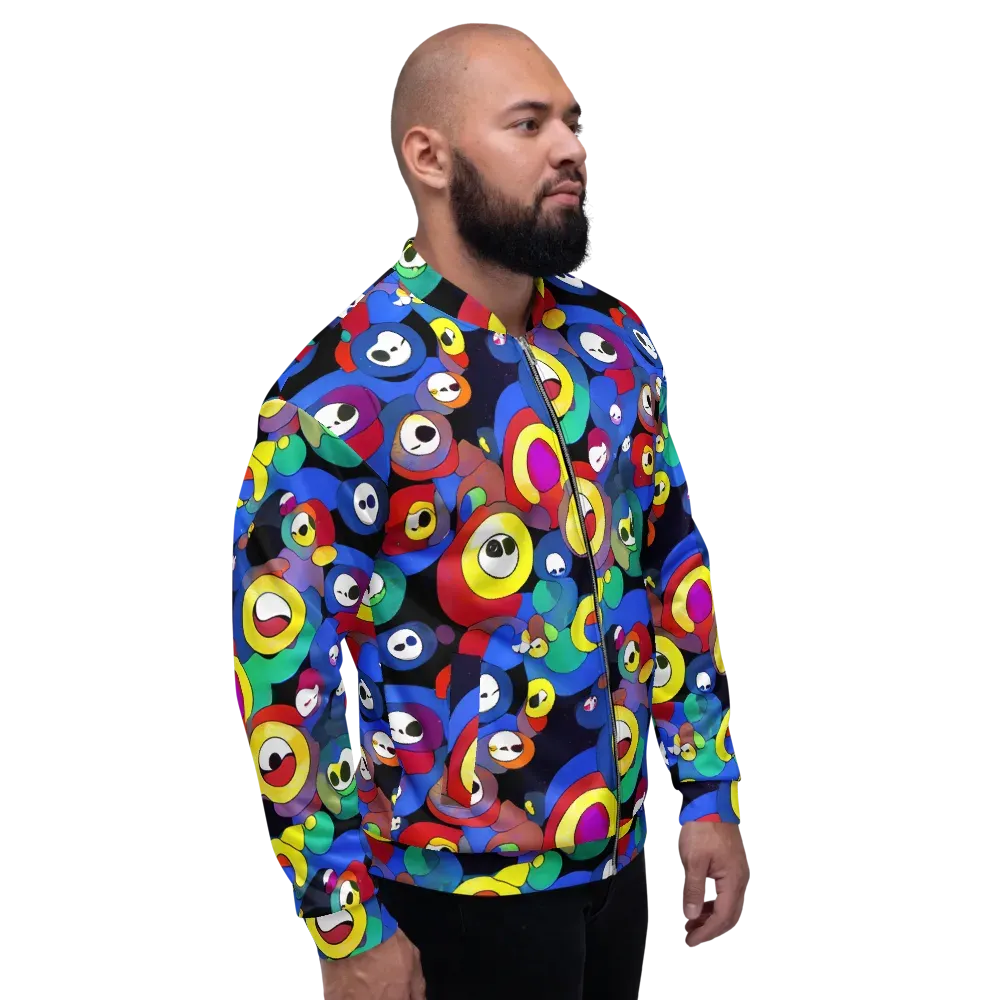 Neon Watchers on Bomber Jacket — Right