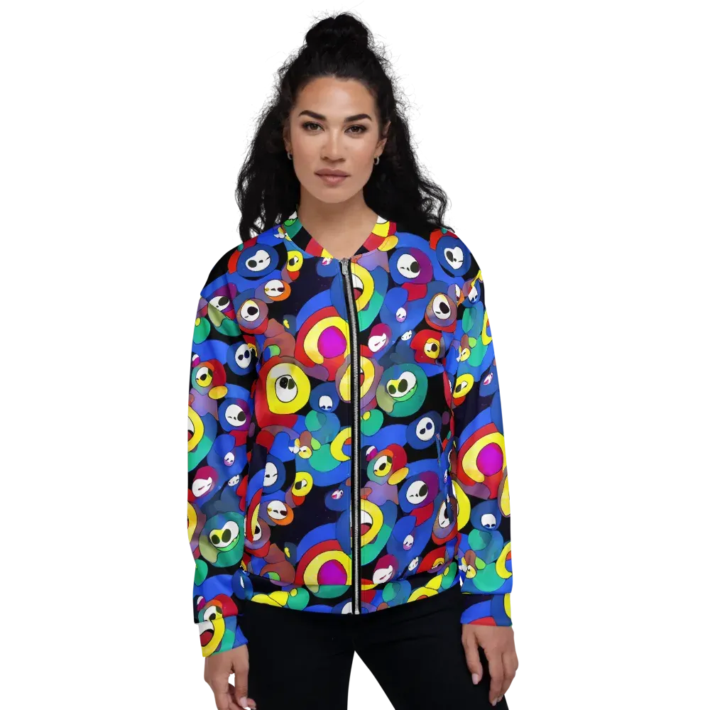 Neon Watchers on Bomber Jacket — Front