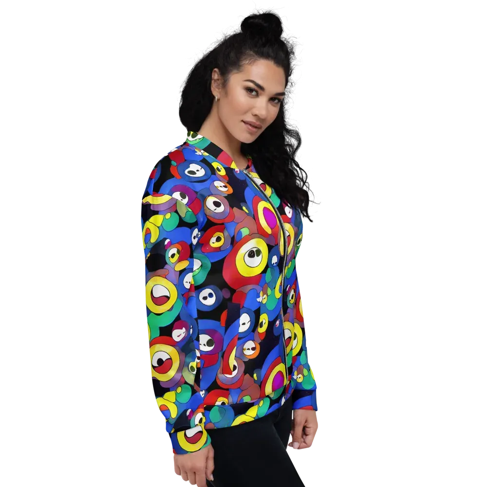 Neon Watchers on Bomber Jacket — Right