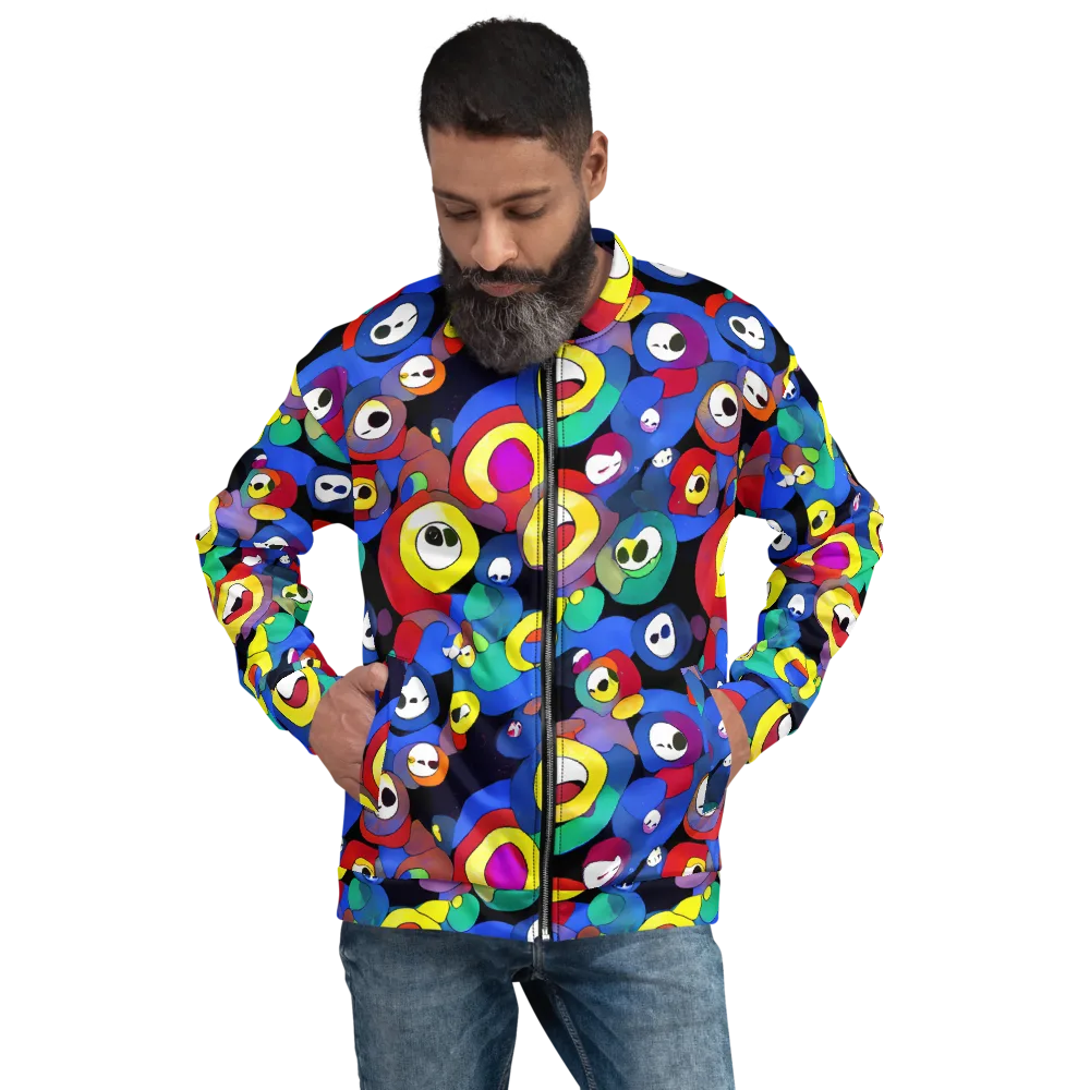 Neon Watchers on Bomber Jacket — Front