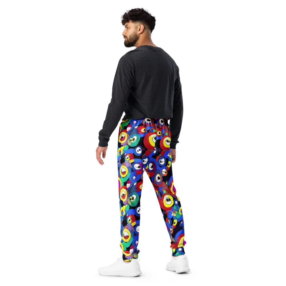 Neon Watchers on Men's Joggers — Back