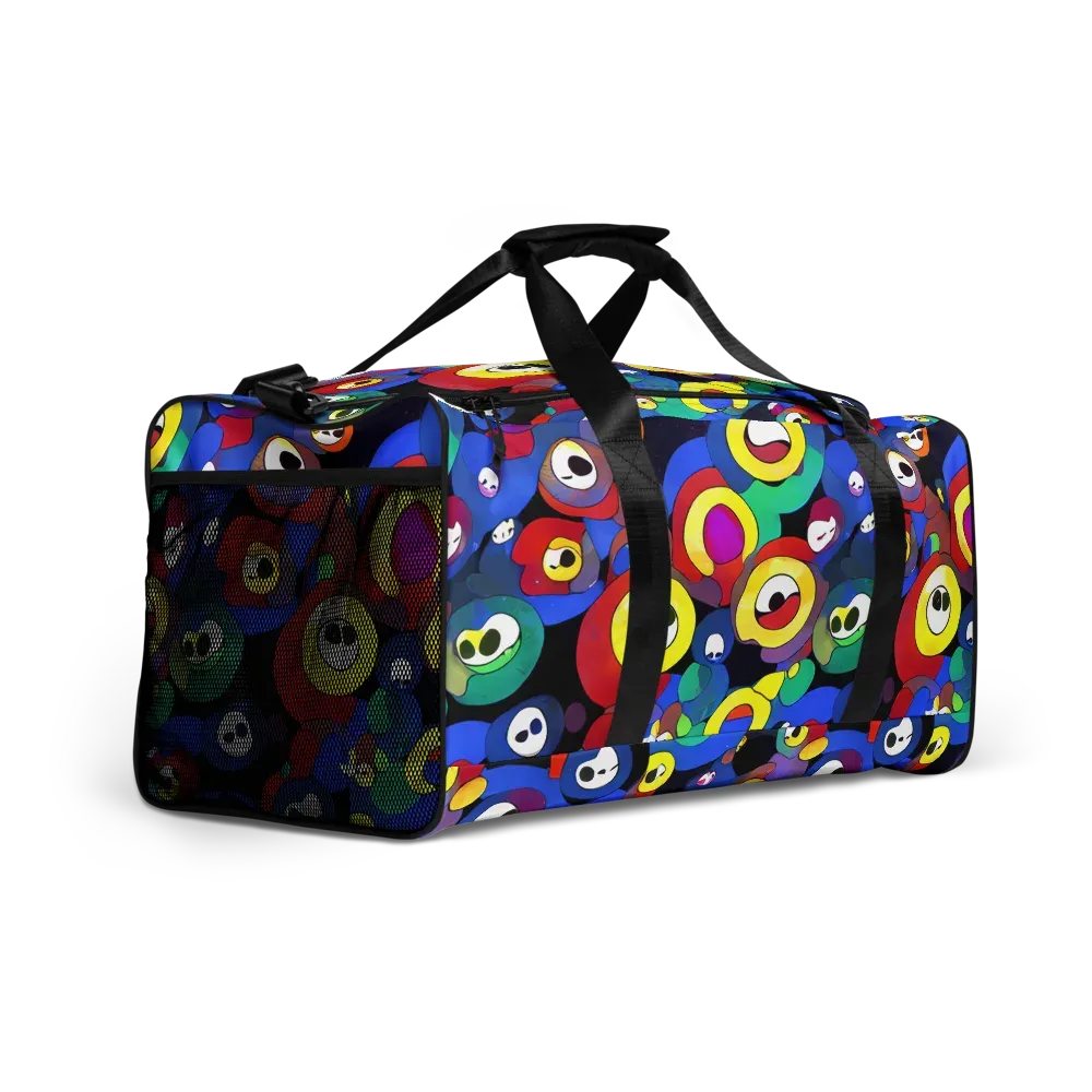 Neon Watchers on Duffle Bag — Right Front