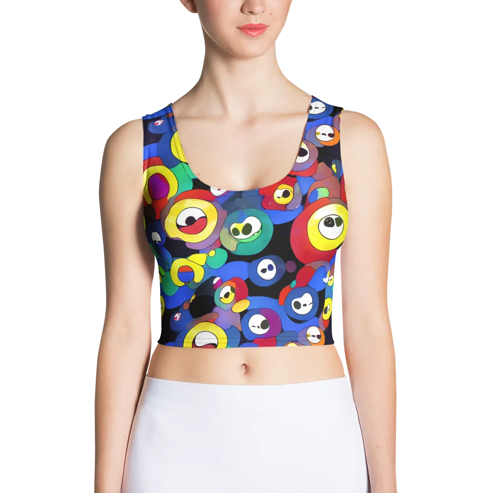Neon Watchers on Crop Top — Front