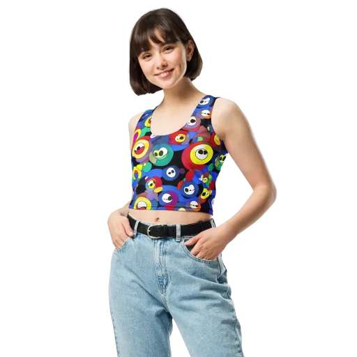 Neon Watchers on a Crop Top
