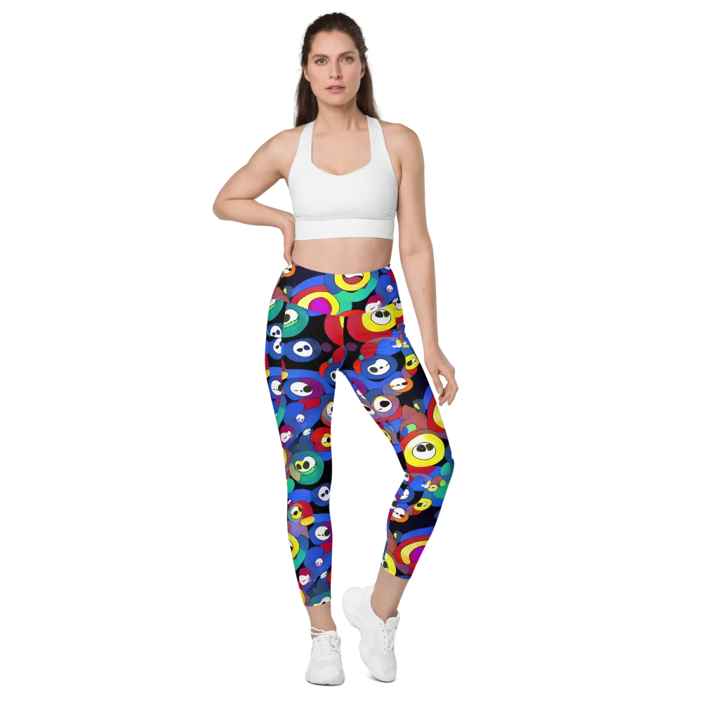 Neon Watchers on Leggings with Pockets — Front