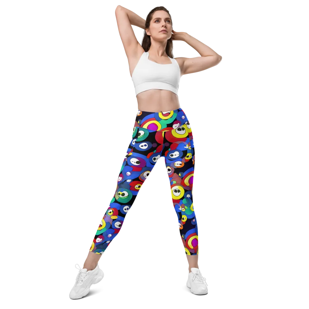 Neon Watchers on Leggings with Pockets — Front