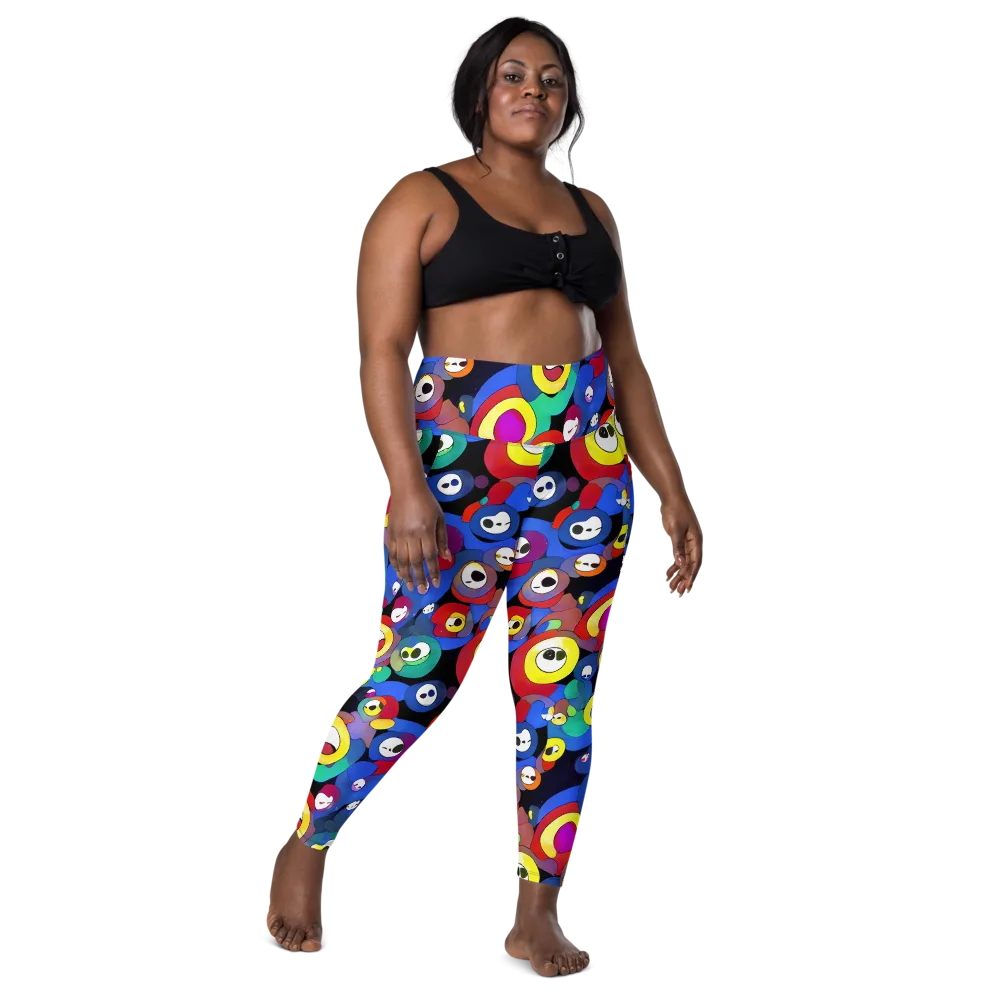 Neon Watchers on Leggings with Pockets — Front