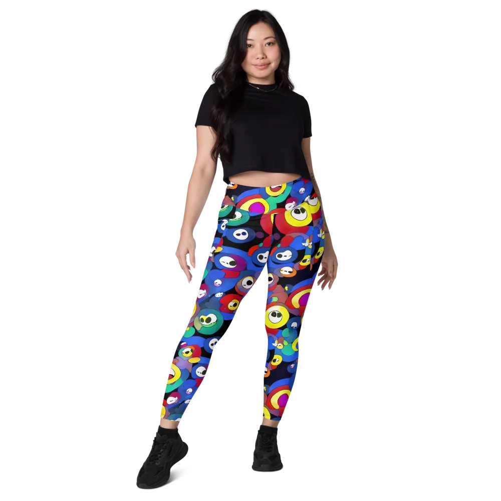 Neon Watchers on Leggings with Pockets — Front