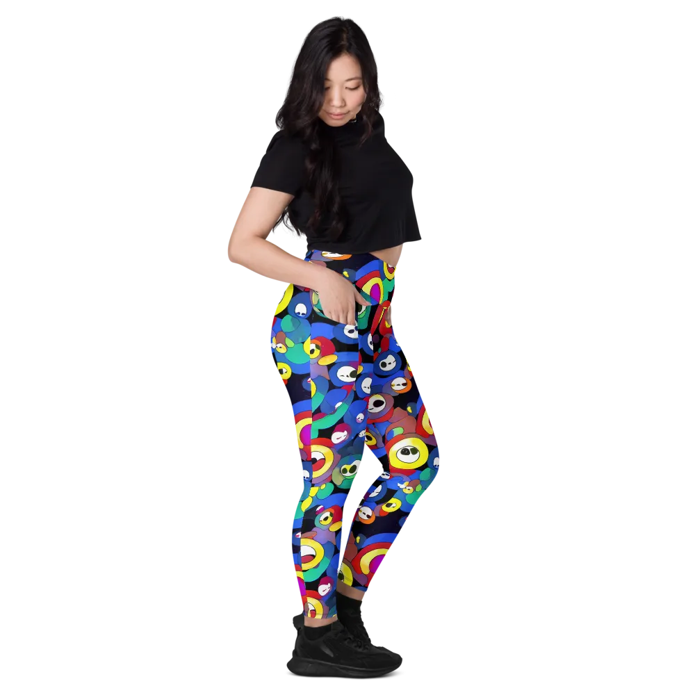 Neon Watchers on Leggings with Pockets — Right