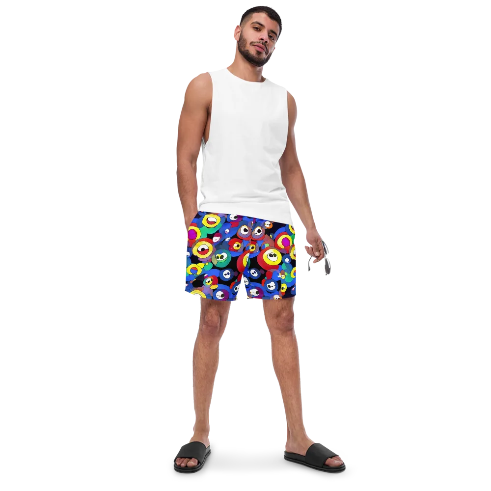 Neon Watchers on Swim Trunks — Front