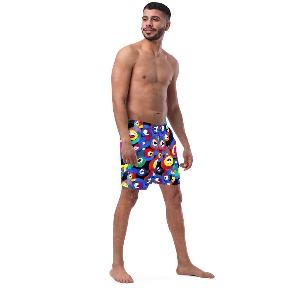 Neon Watchers on Swim Trunks — Right Front
