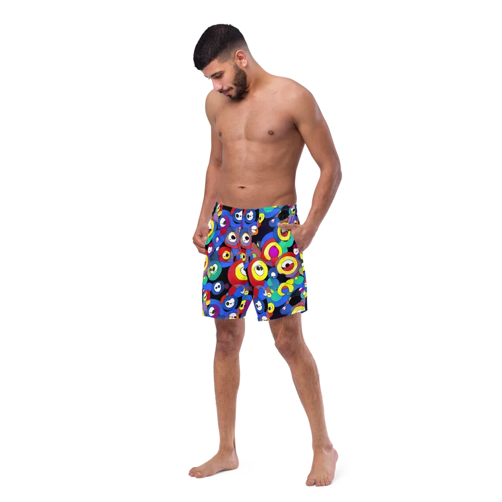 Neon Watchers on Swim Trunks — Left Front