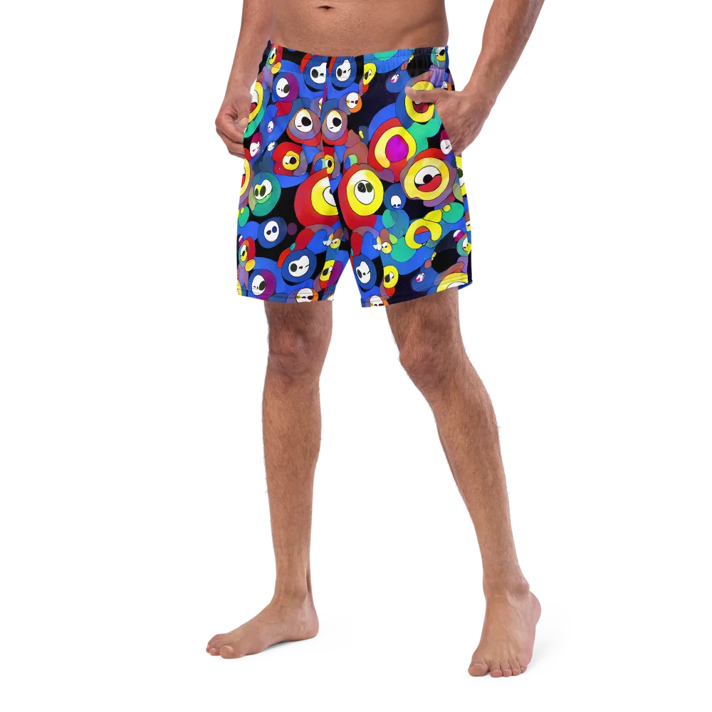 Neon Watchers on Swim Trunks — Left Front