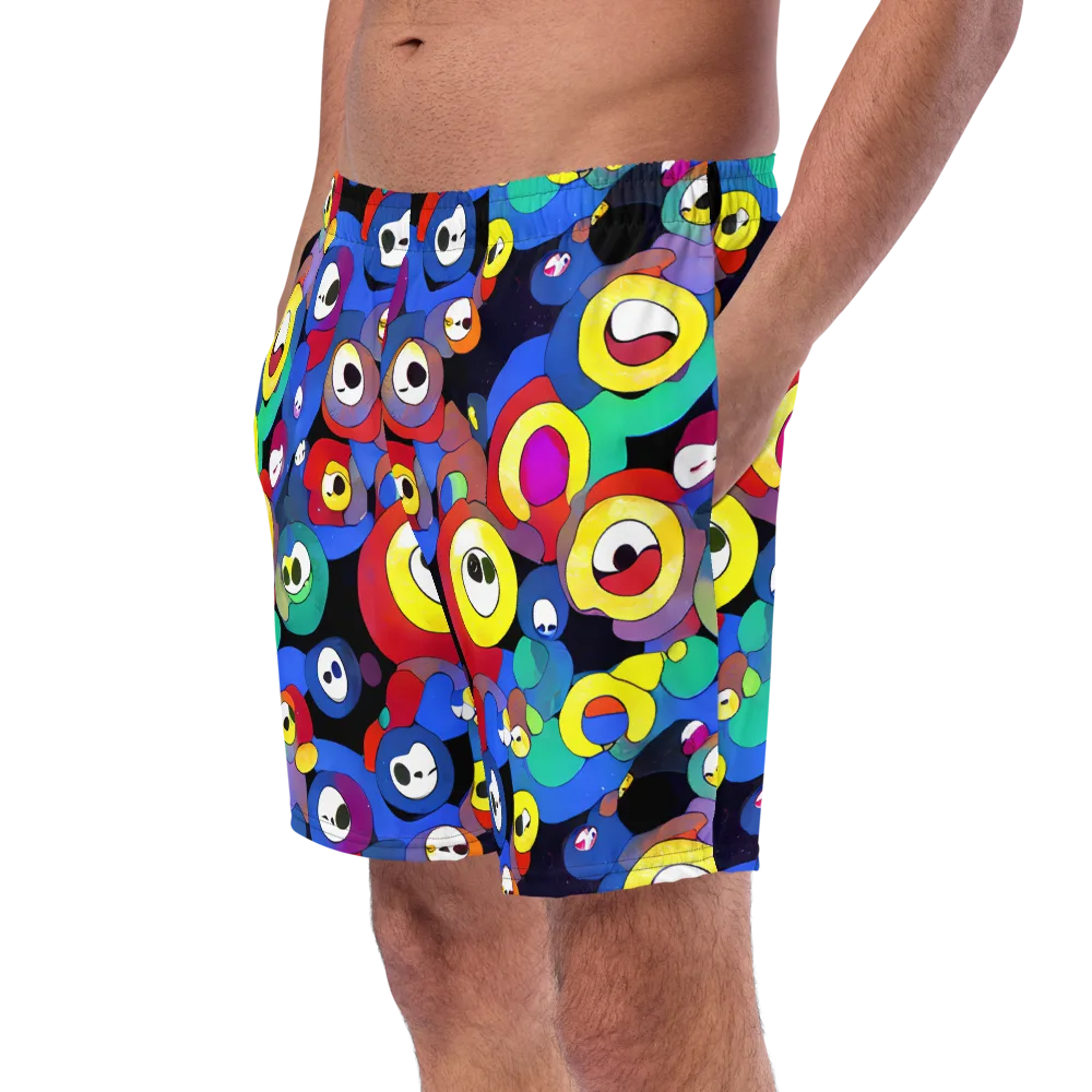 Neon Watchers on Swim Trunks — Left Front