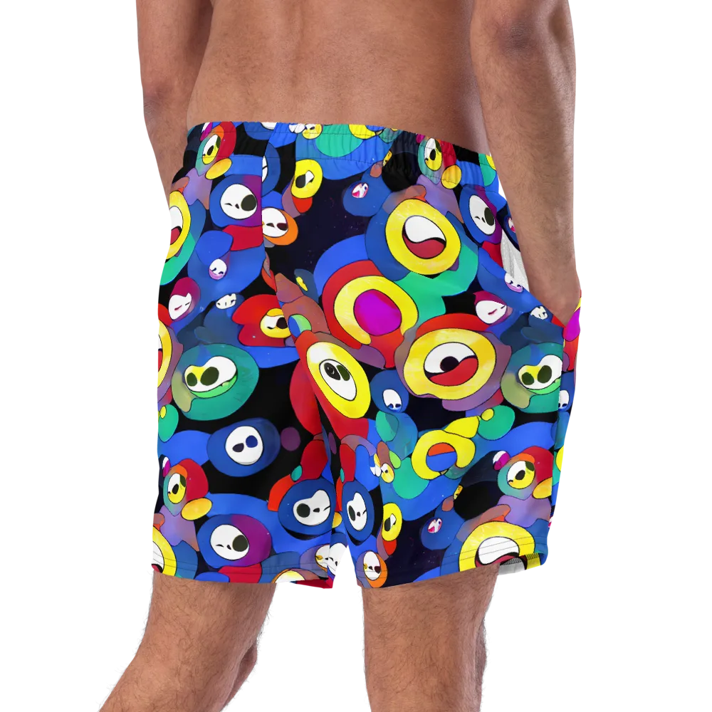 Neon Watchers on Swim Trunks — Right Back