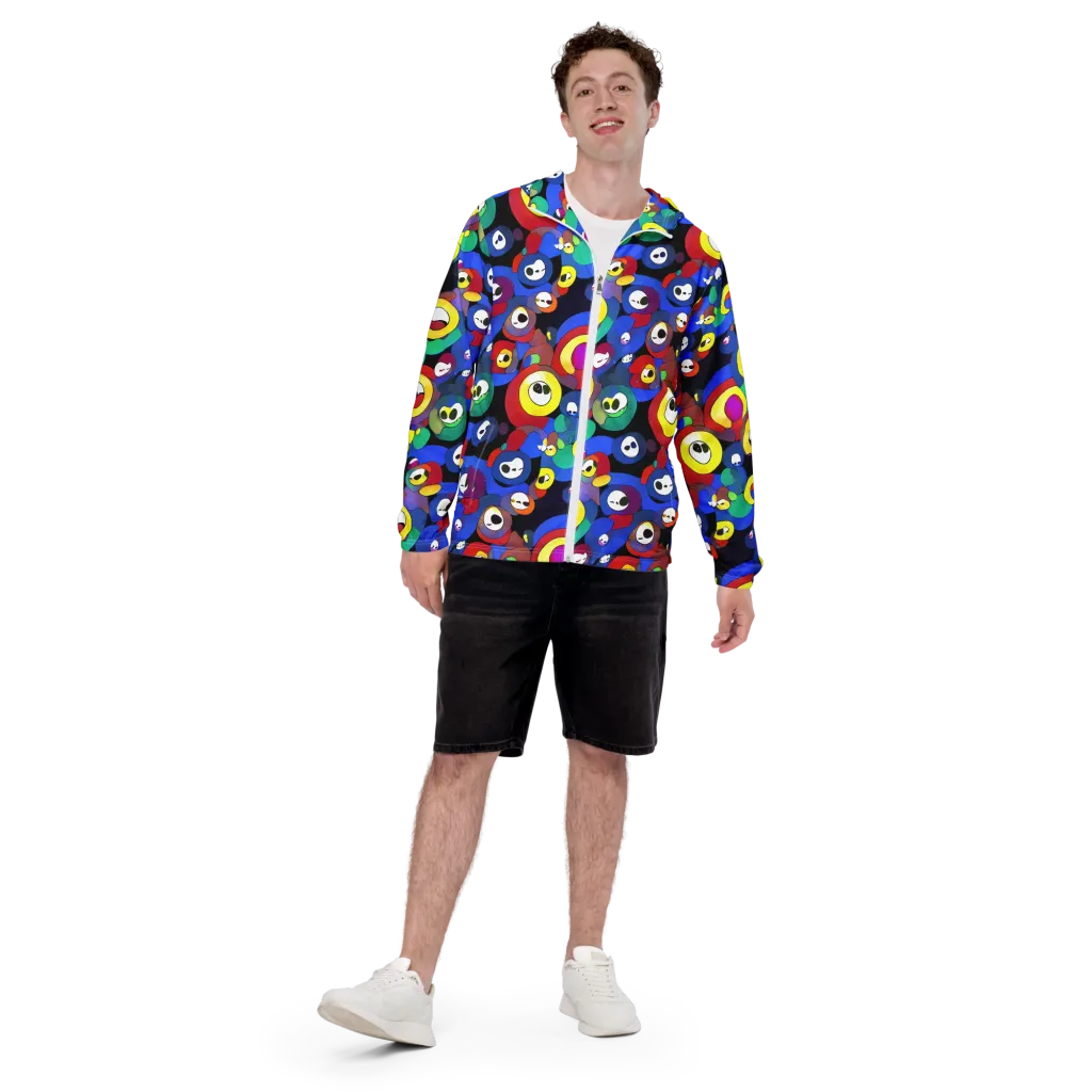 Neon Watchers on Men's Windbreaker — Front