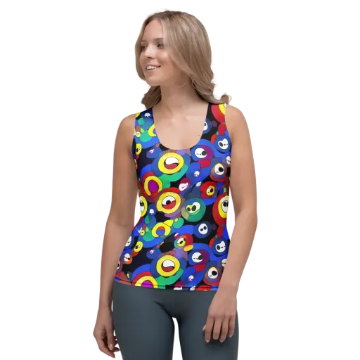 Neon Watchers on a Women's Tank Top
