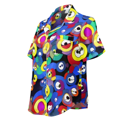 Neon Watchers on a Women's Short Sleeve Pajama Top