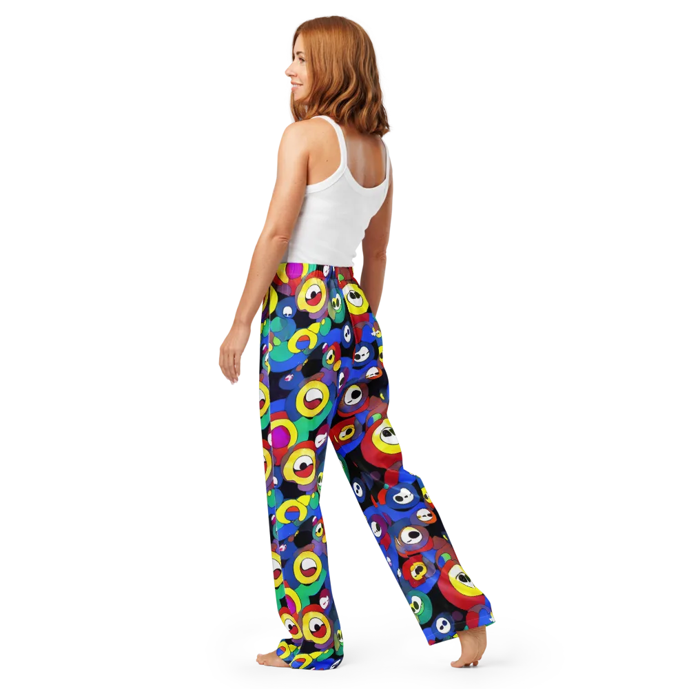 Neon Watchers on Women's Pajama Pants — Back