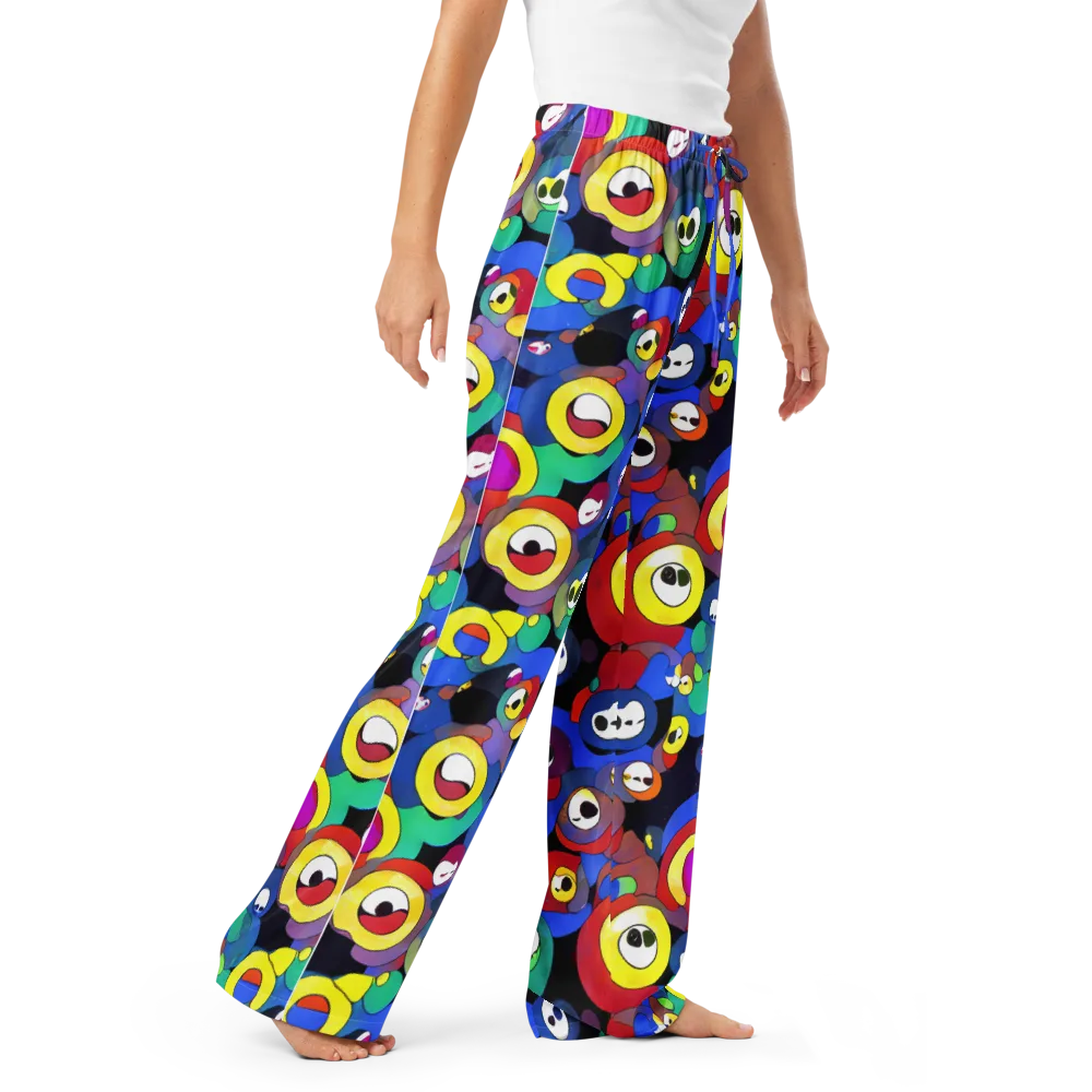 Neon Watchers on Women's Pajama Pants — Right Front